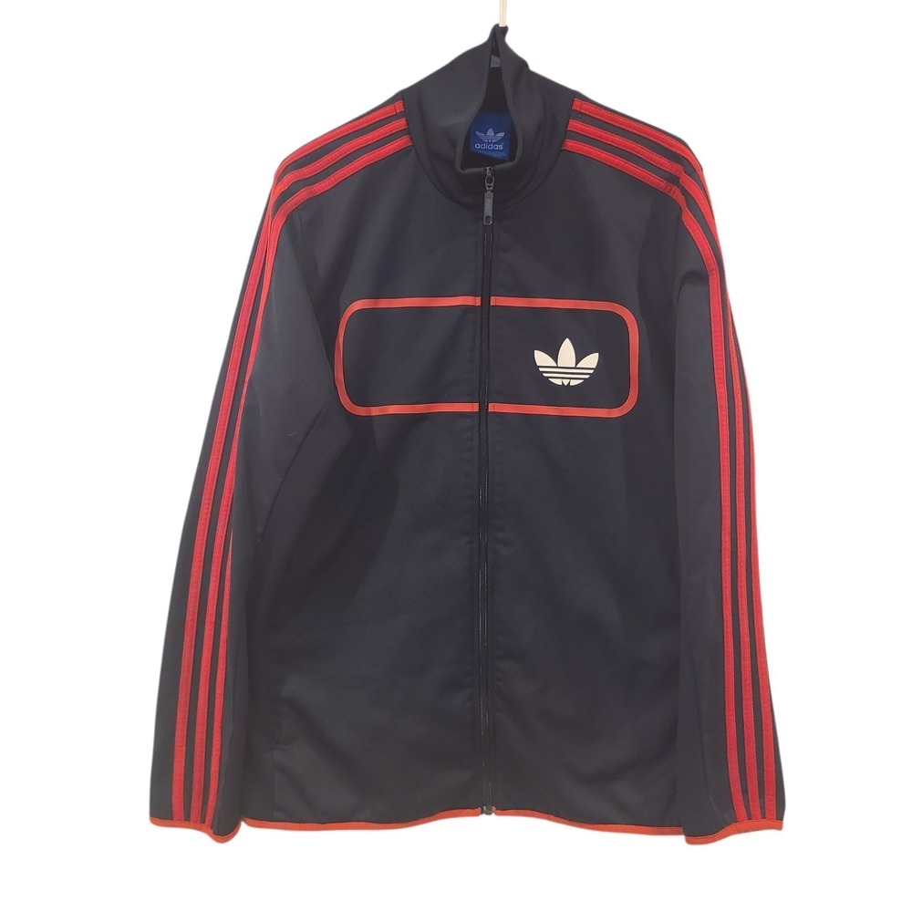 Adidas Street Diver Firebird Tracktop TT Jacket Zip Up Navy red‎ Men's Size XL